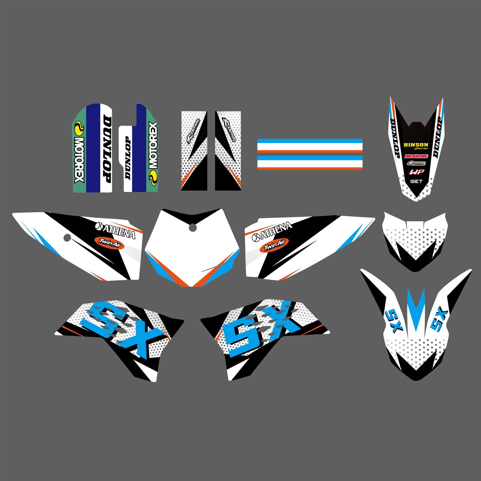 Motorcycle Graphics Background Decals Stickers Kits for KTM SX65 2009-2015