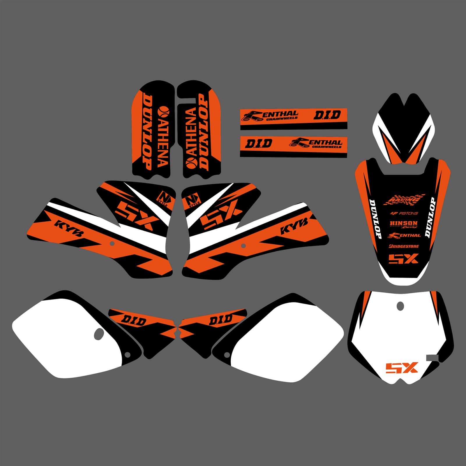 Motorcycle Graphics Background Decal Stickers for KTM SX 65 2002-2008