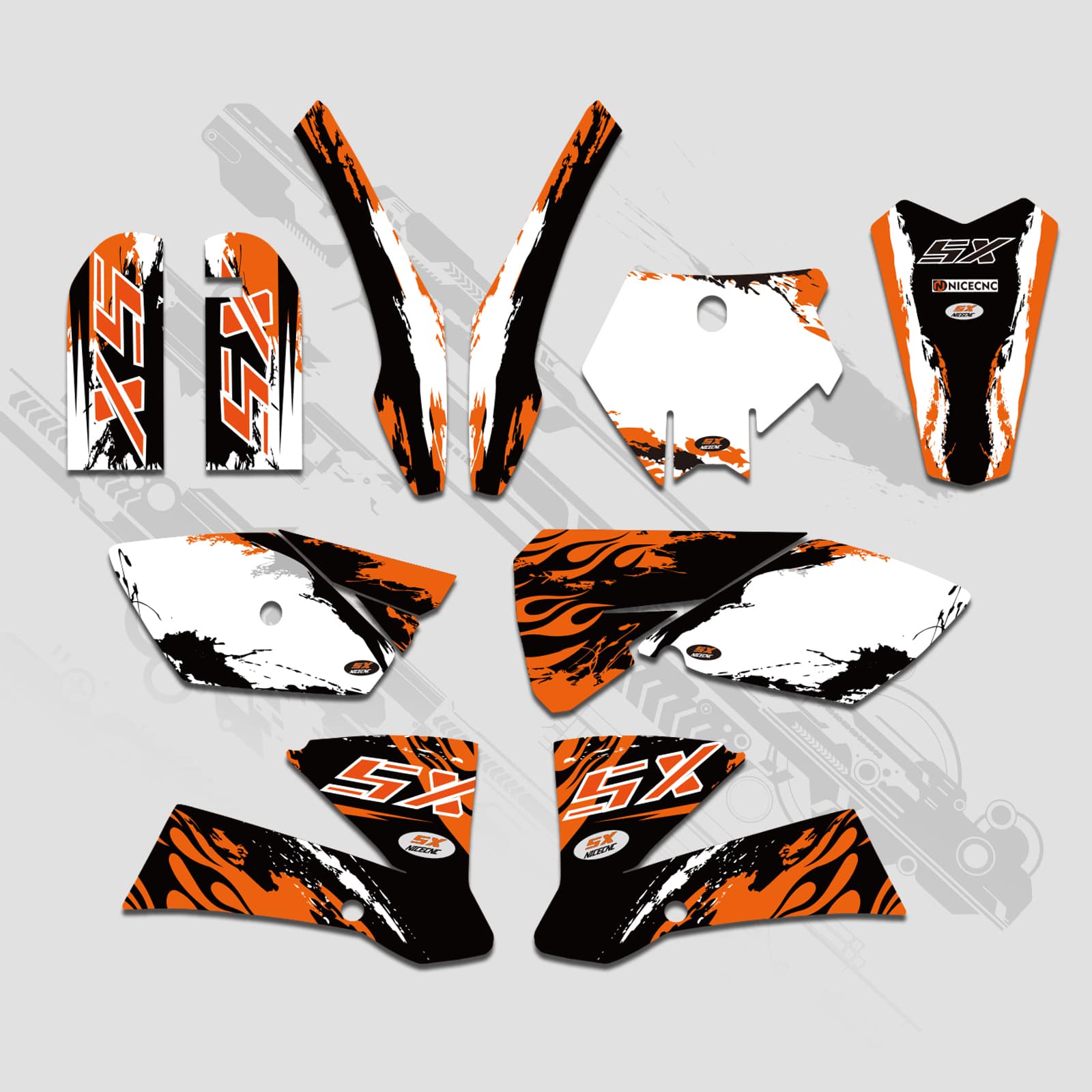 Motorcycle Full Graphics Decals Stickers Set For KTM SX 85-105 2003-2005