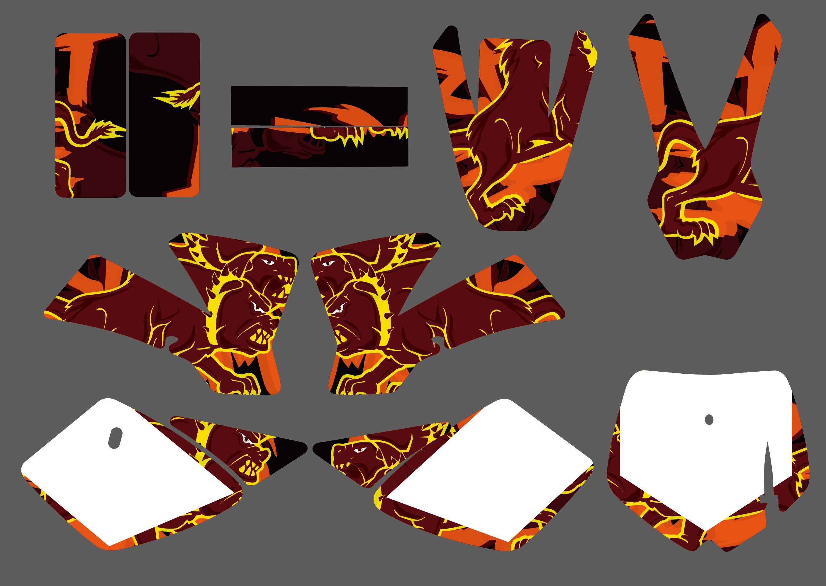 Motorcycle Graphic Full Decals Stickers Kit For KTM SX50 2002-2008