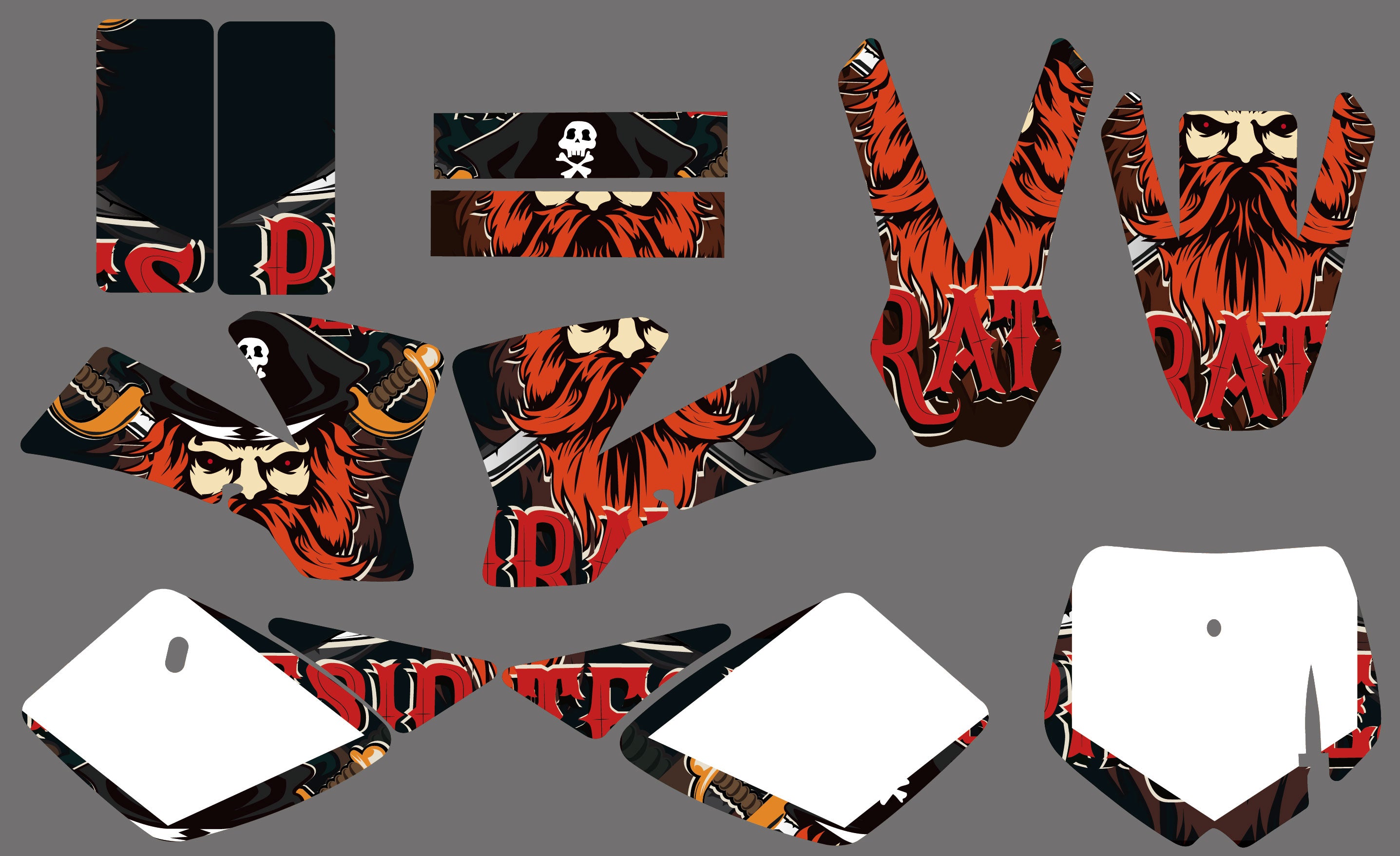 Motorcycle Graphic Full Decals Stickers Kit For KTM SX50 2002-2008