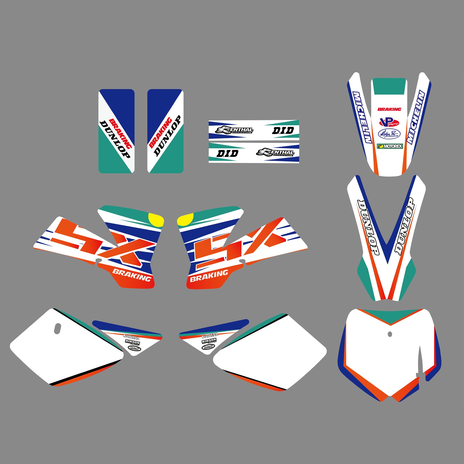 Motorcycle Graphic Full Decals Stickers Kit For KTM SX50 2002-2008