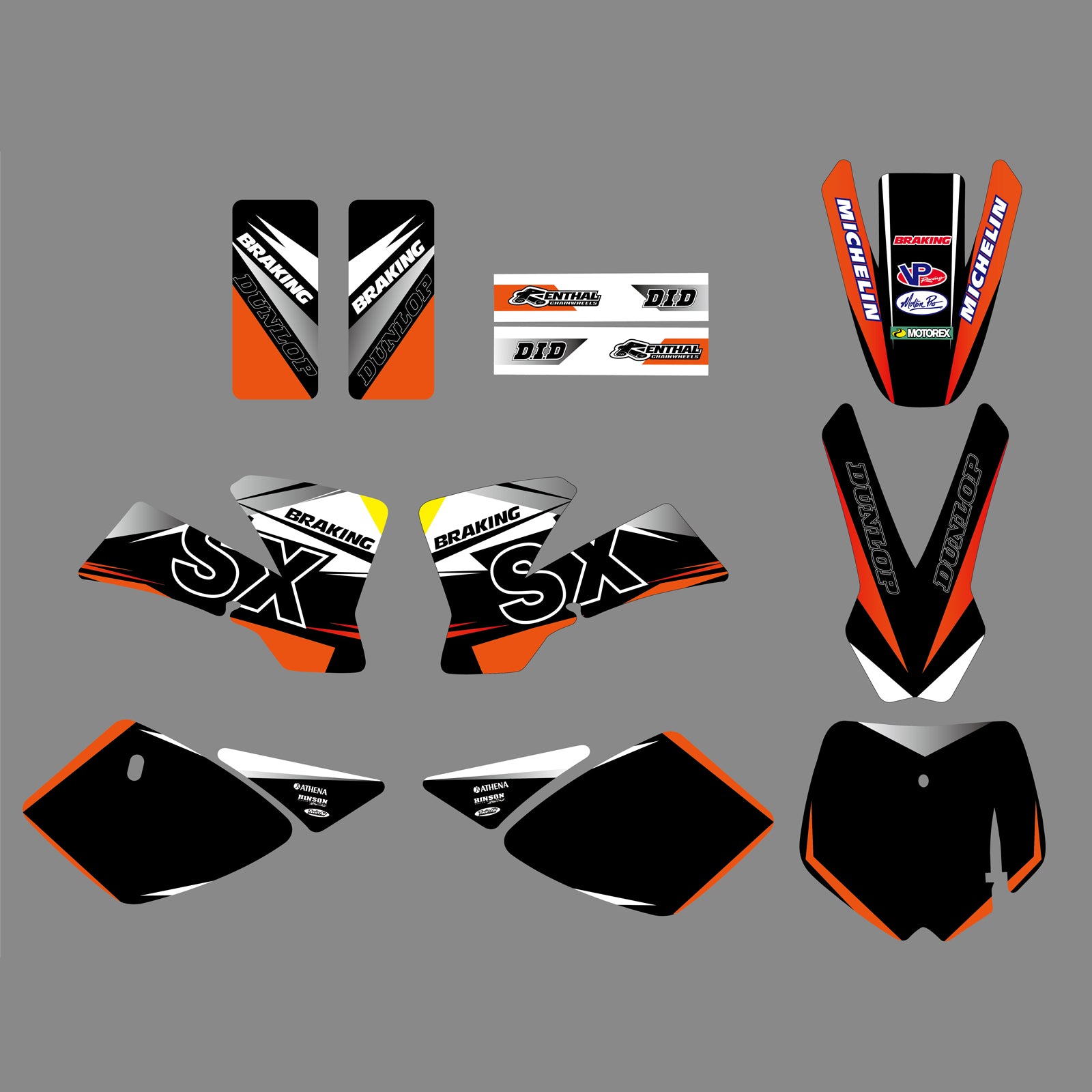 Motorcycle Graphic Full Decals Stickers Kit For KTM SX50 2002-2008