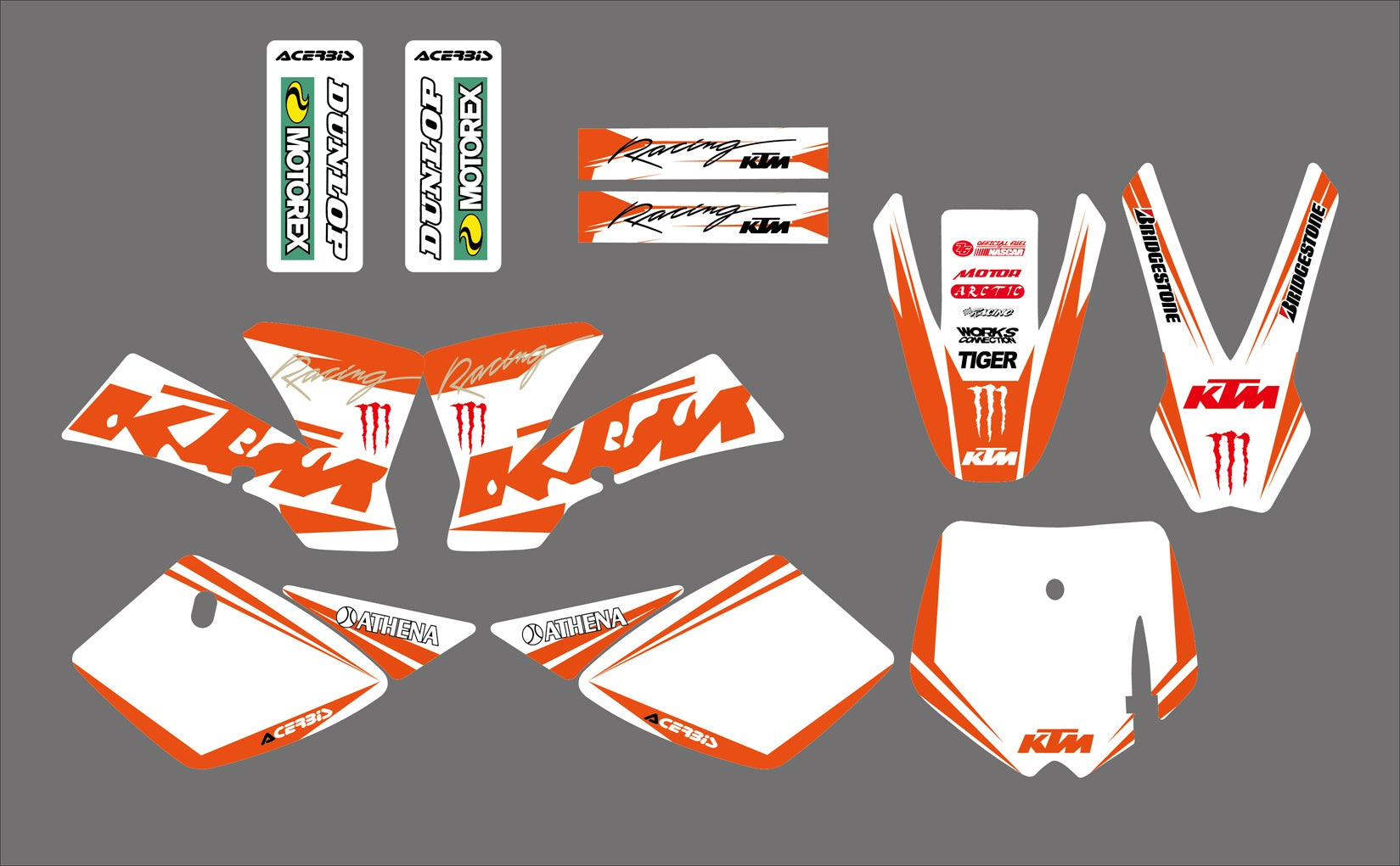 Motorcycle Graphic Full Decals Stickers Kit For KTM SX50 2002-2008