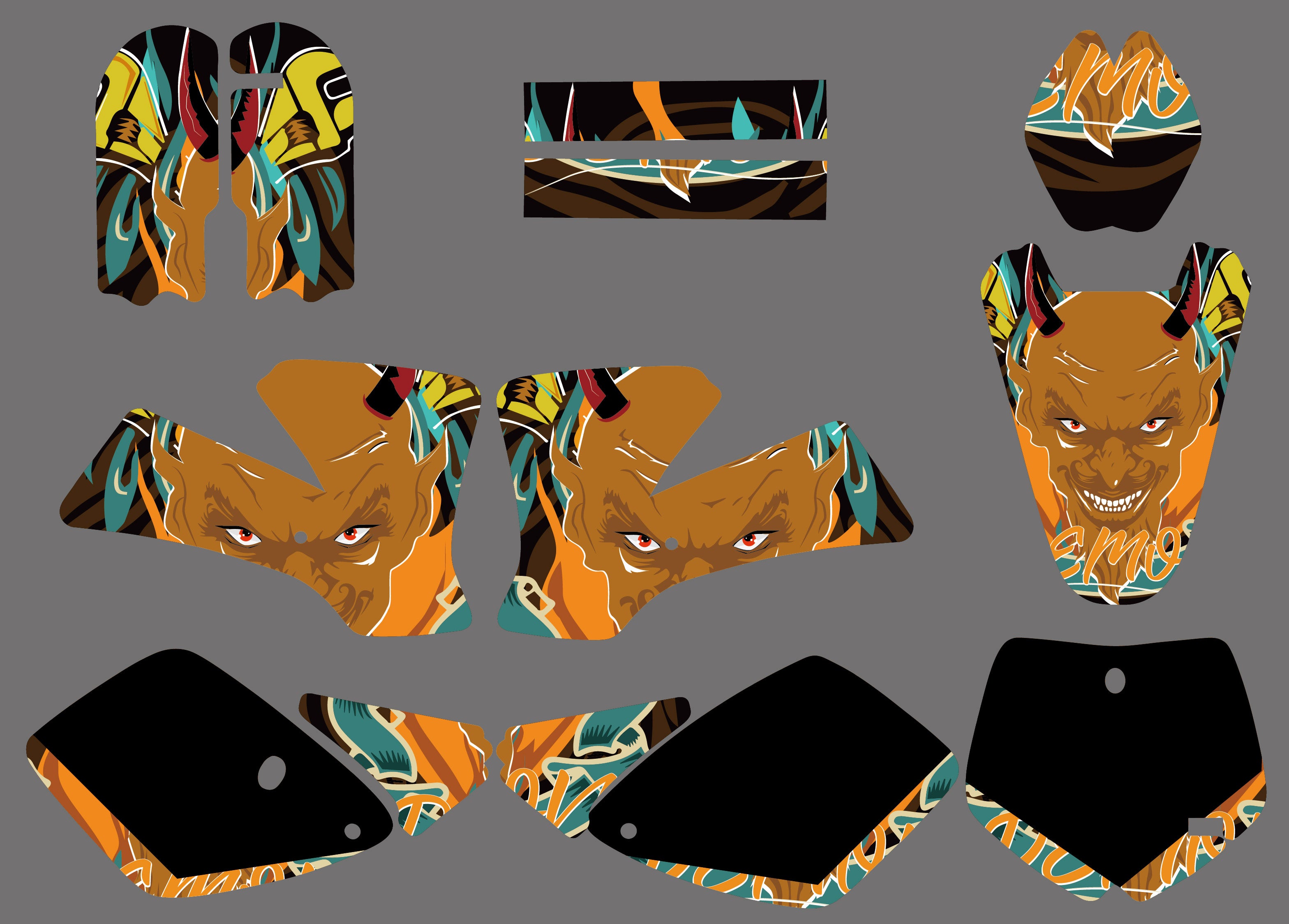 Motorcycle Graphic Decals Stickers Kit For KTM SX65 2002-2008