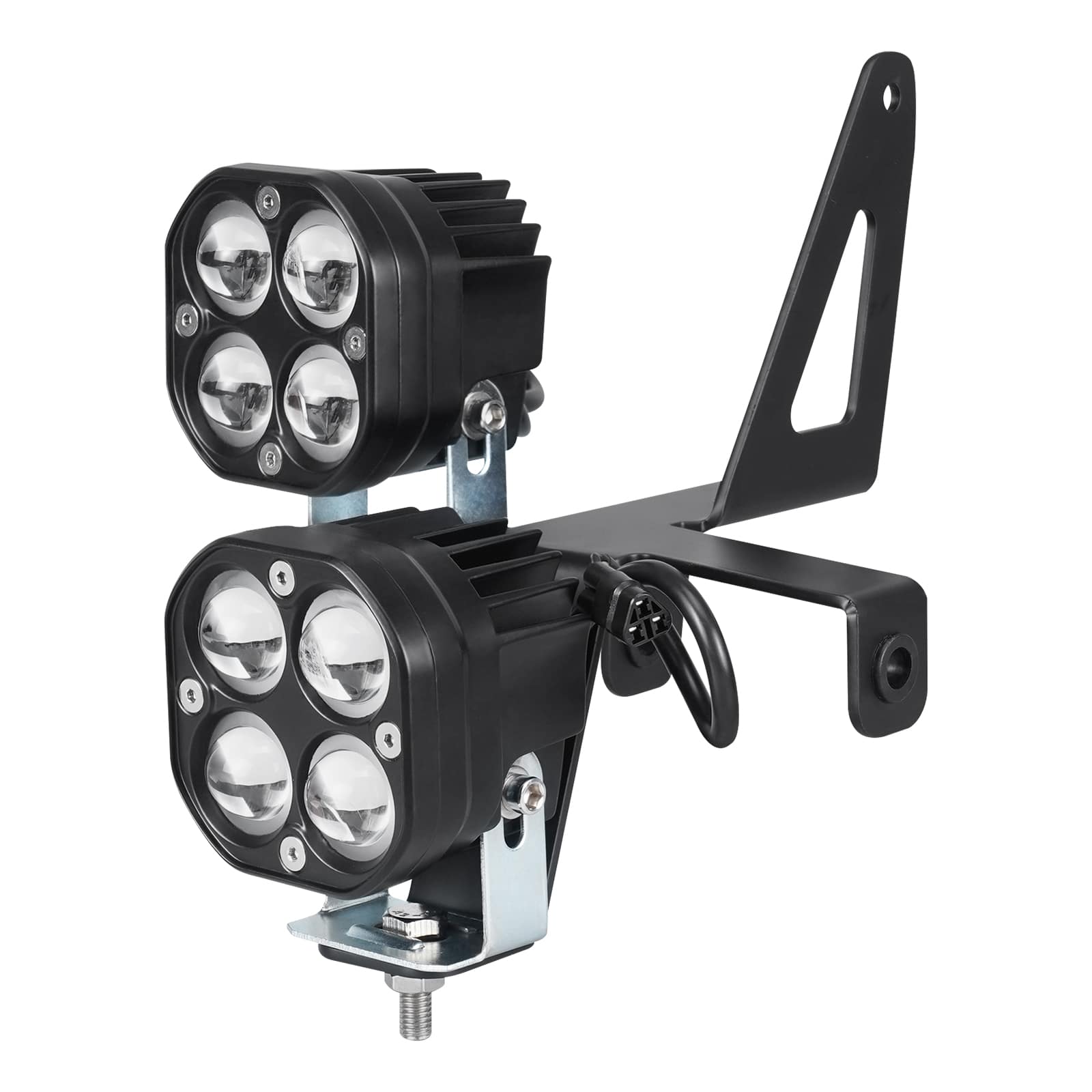 LED Front Work Lights Headlights w/Adjustable Bracket For Yamaha Raptor 700 / 700R