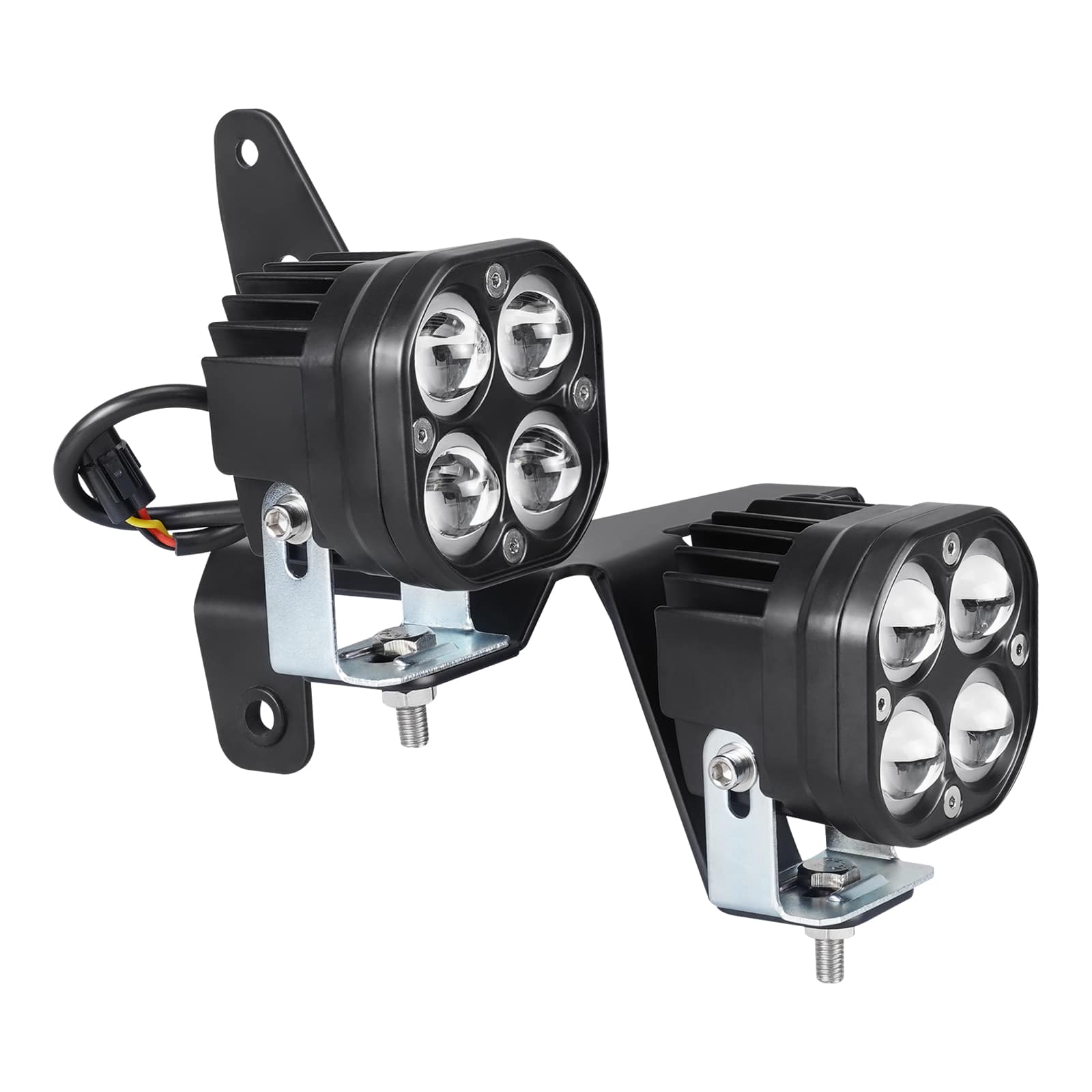 LED Front Work Lights Headlights w/Adjustable Bracket For Yamaha Raptor 700 / 700R