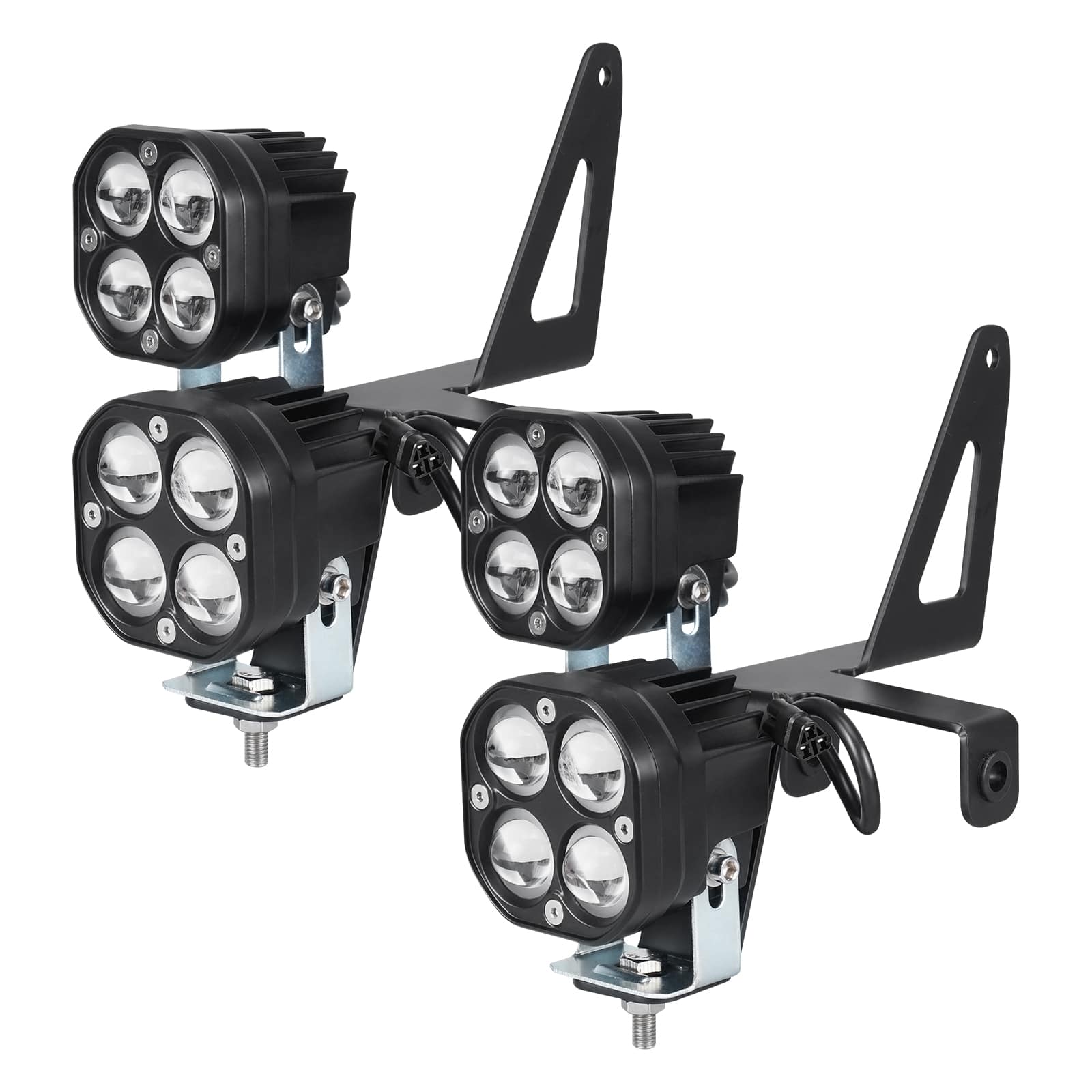 LED Front Work Lights Headlights w/Adjustable Bracket For Yamaha Raptor 700 / 700R