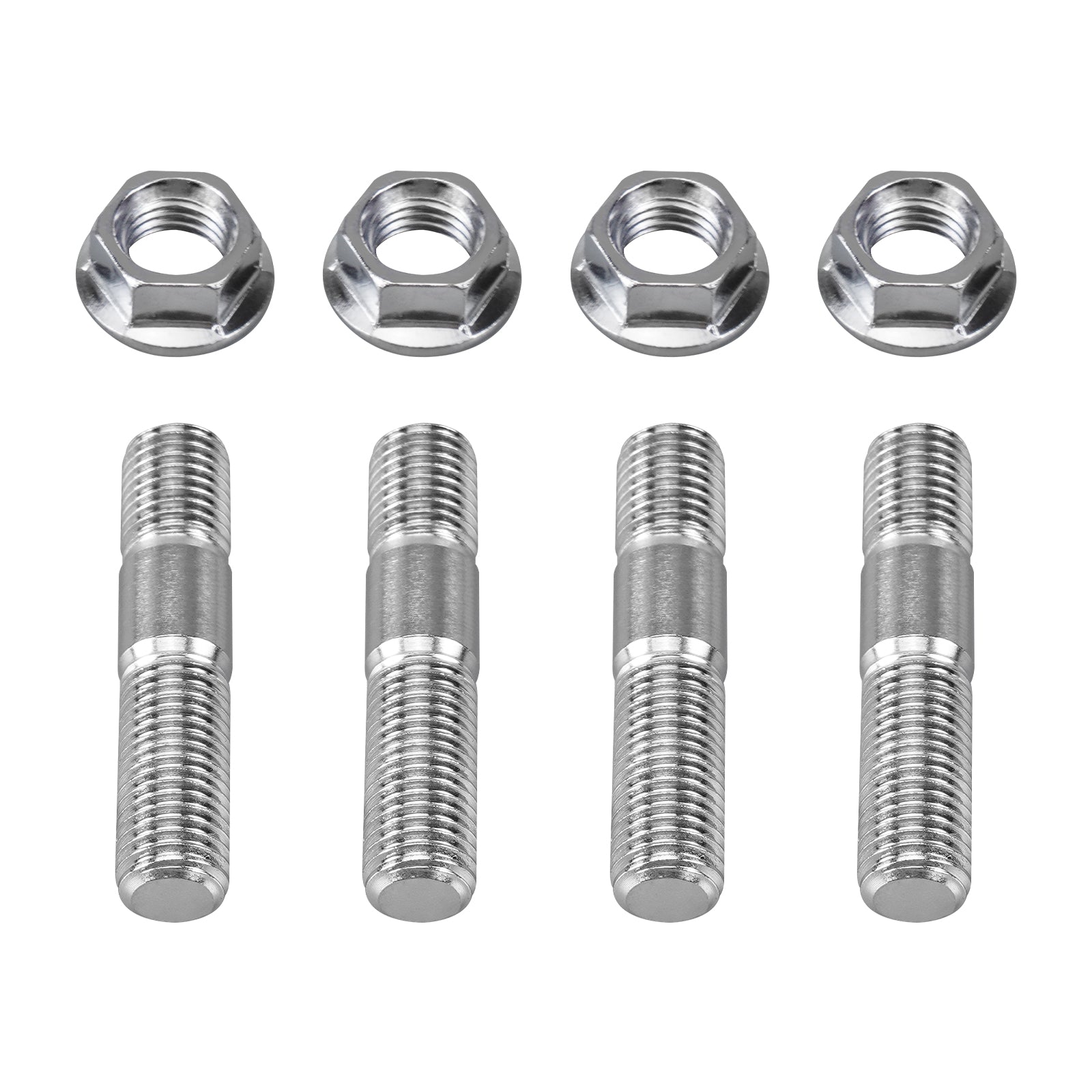 10mm M10x1.25 Stainless Steel Studs & Serrated Nuts Manifold Flange Kit