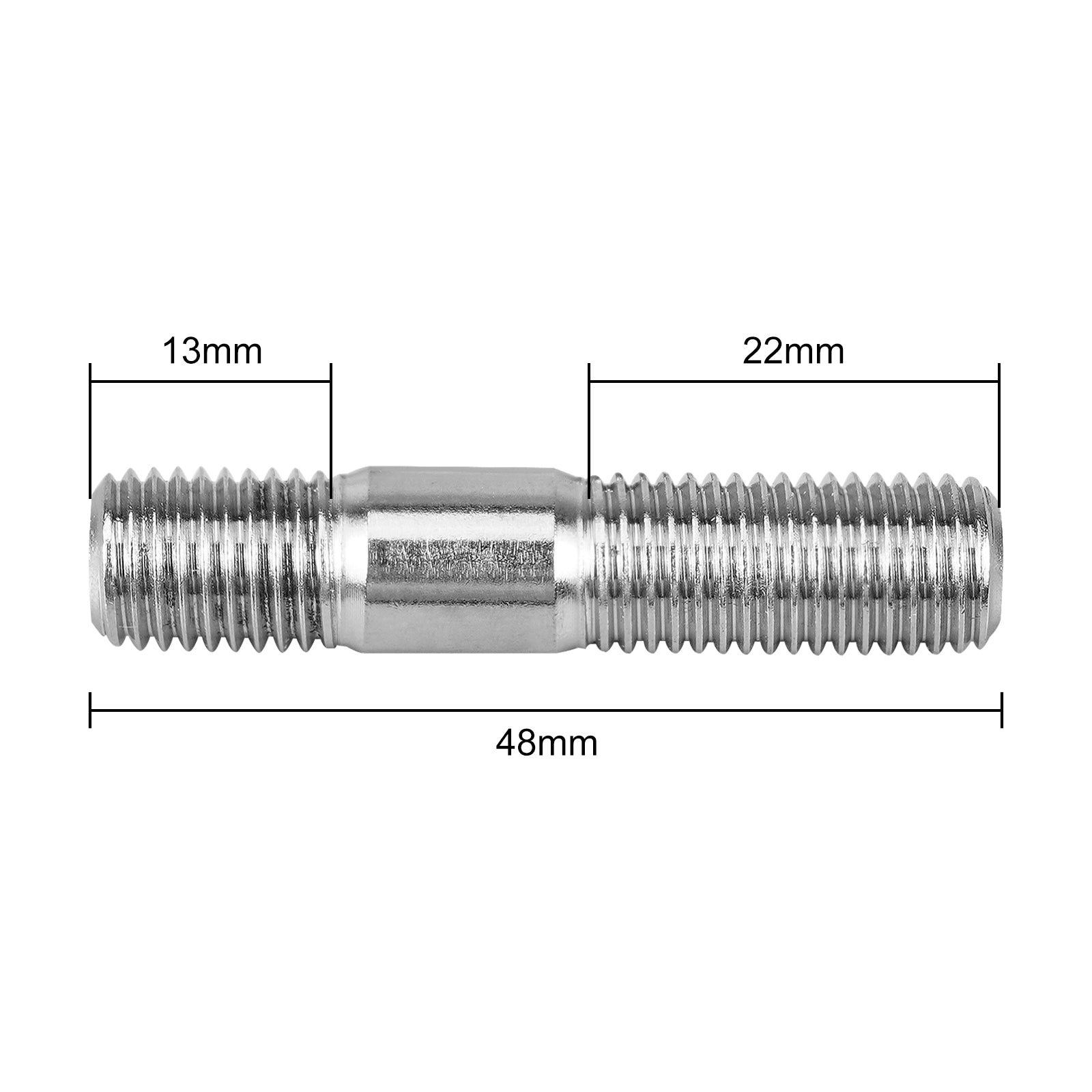 10mm M10x1.25 Stainless Steel Studs & Serrated Nuts Manifold Flange Kit