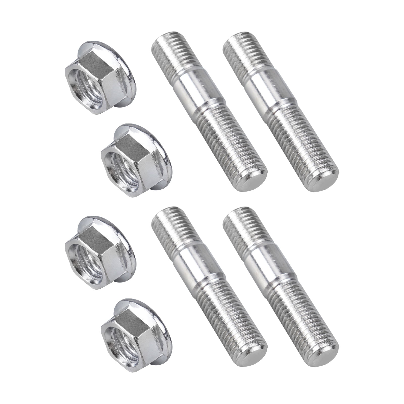 10mm M10x1.25 Stainless Steel Studs & Serrated Nuts Manifold Flange Kit
