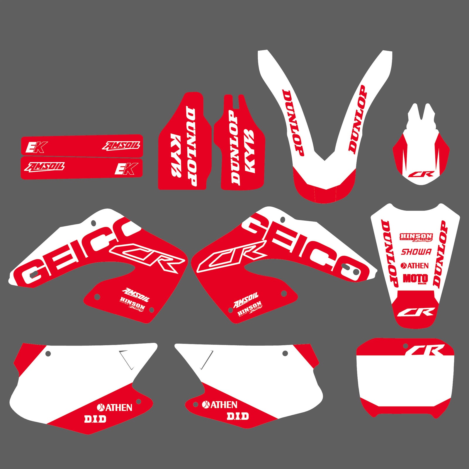 Motocross Graphics Decals Stickers For Honda CR125R CR250R 2000-2001
