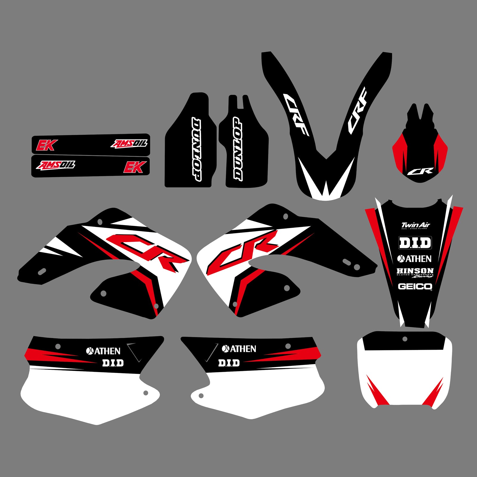Motocross Graphics Decals Stickers For Honda CR125R CR250R 2000-2001