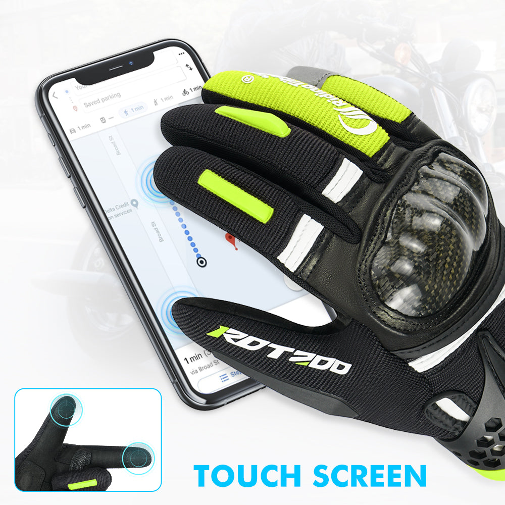 Motorcycle Riding Gloves Touch Screen Anti-slip Abrasion Resistant Micro Fibre For Spring Summer Autumn