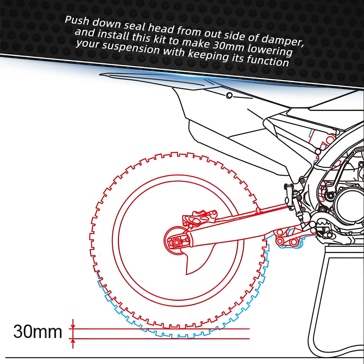 Rear Suspension Lowering Kit | Universal Motorcycle Parts