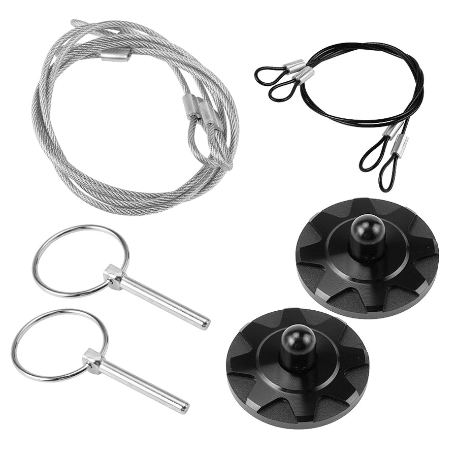 Universal Car Racing Trim Mount Locking Hood Pins Latch Kit