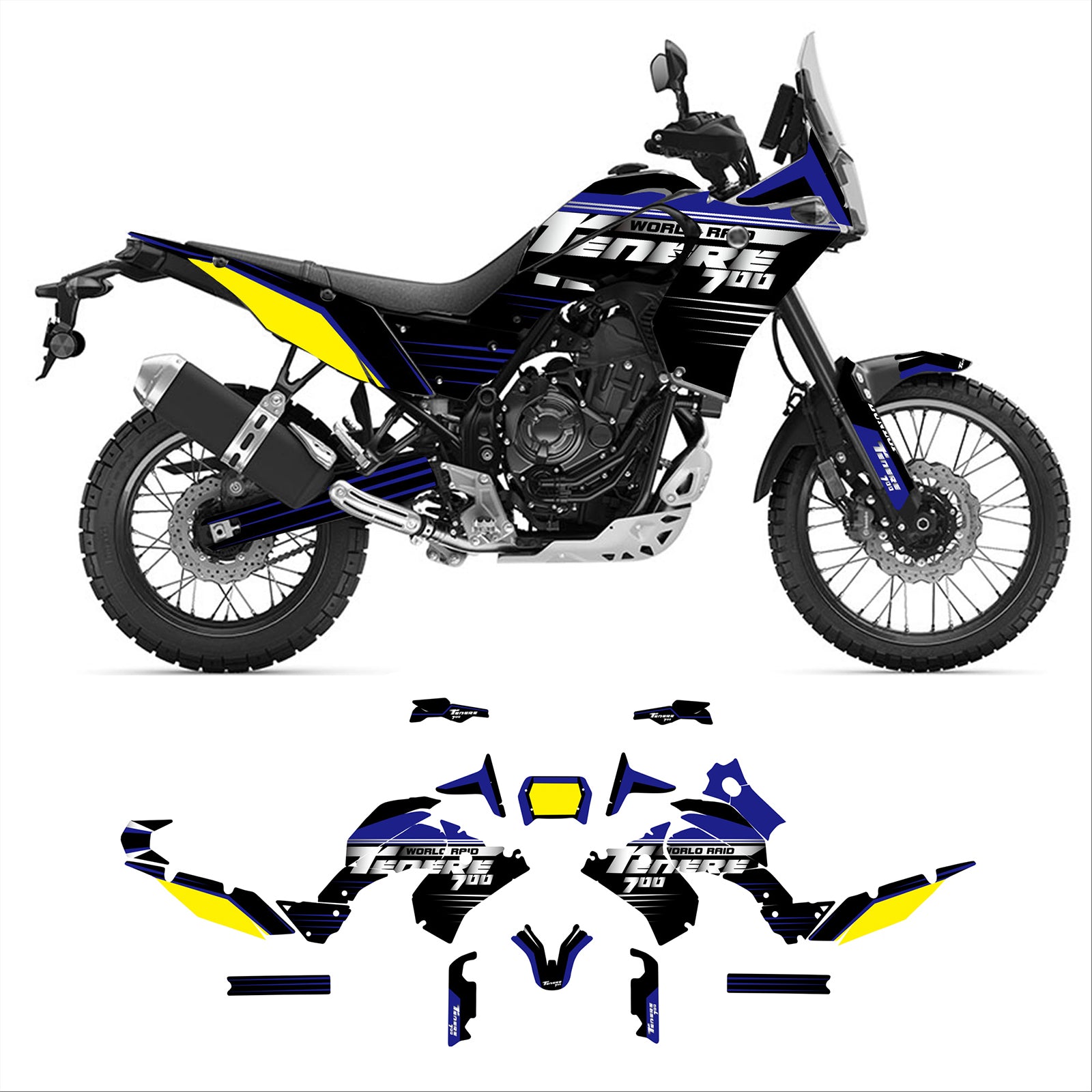 New Decals Stickers Graphics Kits For Yamaha Tenere 700 2019-2023
