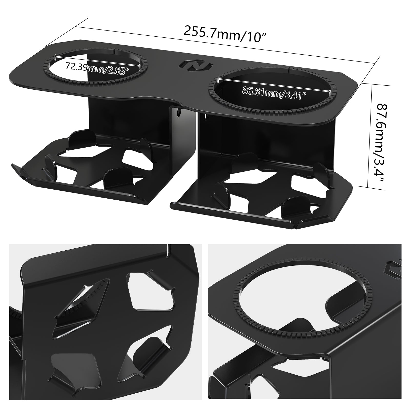 Polaris RZR XP 1000 Turbo 900 800 570 Dual Grab Bar Cup Holder