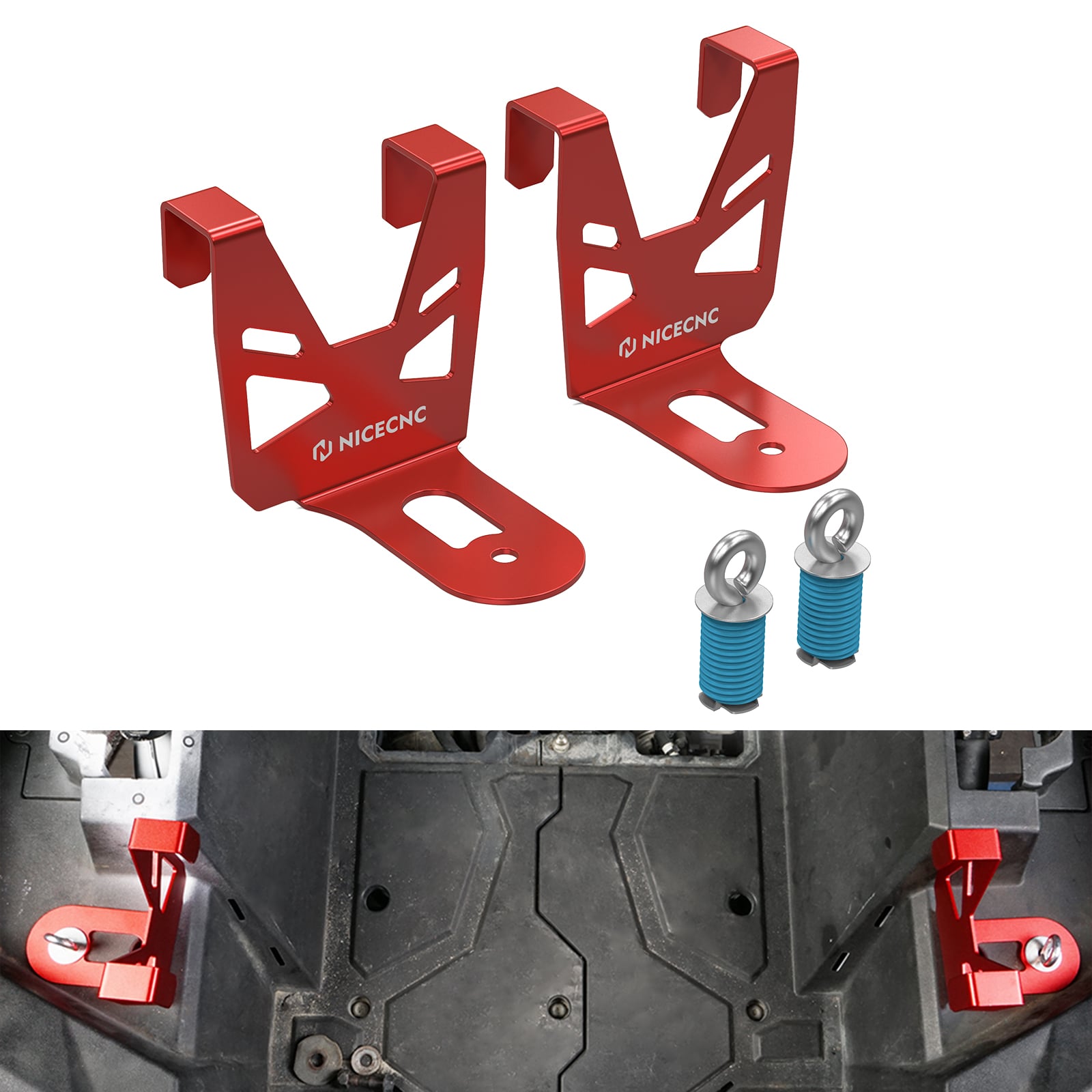 UTV Cooler Mount Brackets w/Tie Down Anchors For Polaris RZR XP 1000 TURBO
