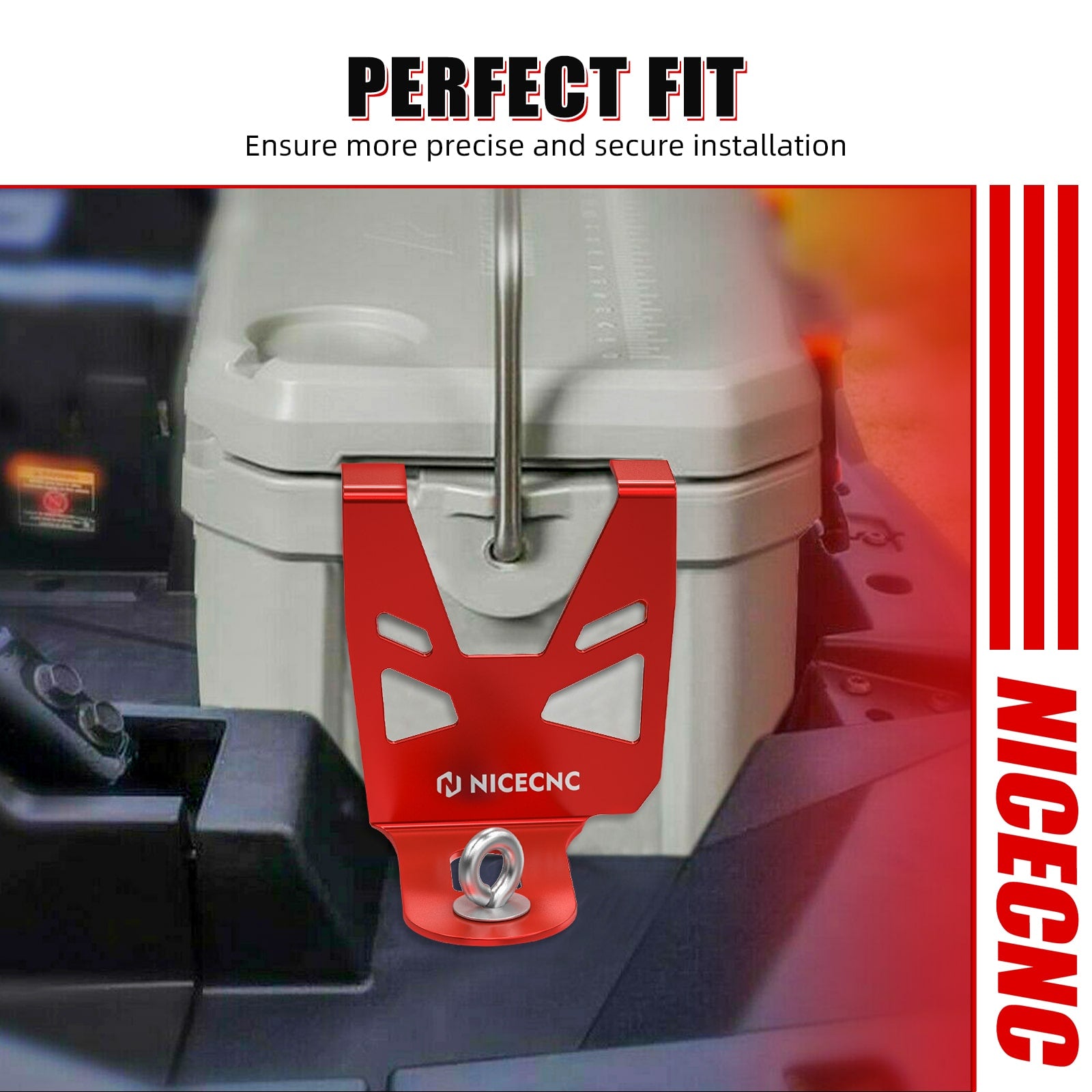 UTV Cooler Mount Brackets w/Tie Down Anchors For Polaris RZR XP 1000 TURBO