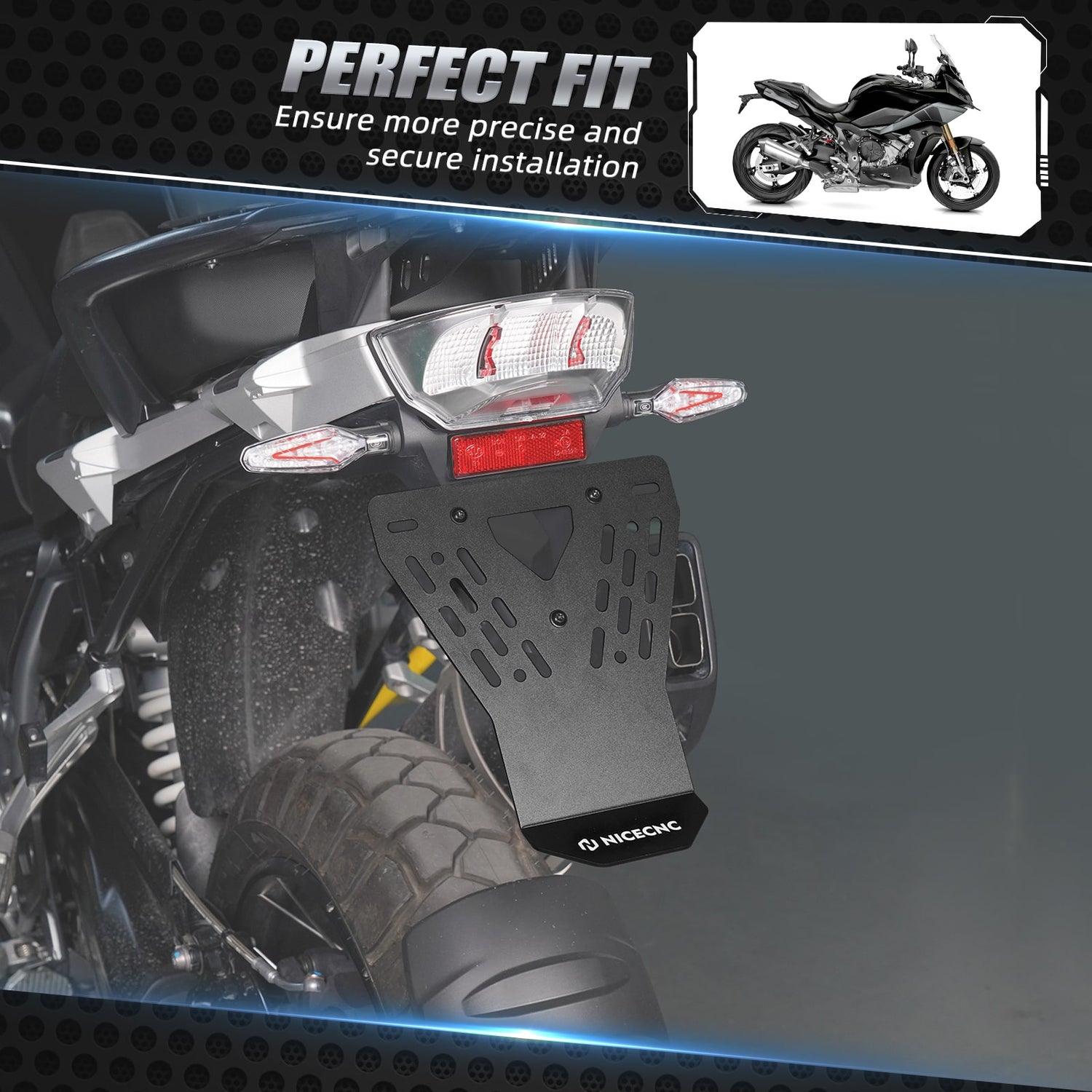 License Plate Splash Guard For BMW R1200GS R1250GS Adventure