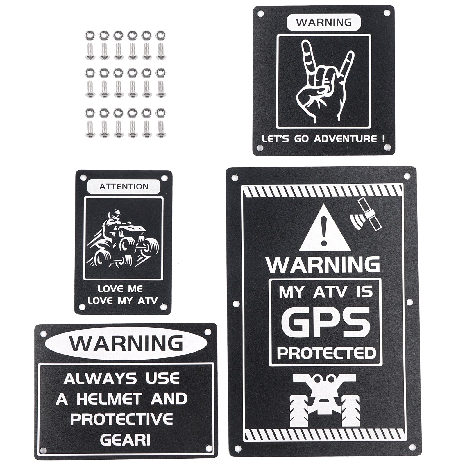 Fender Warning Tags Sticker Badges Plates For Yamaha Raptor 700