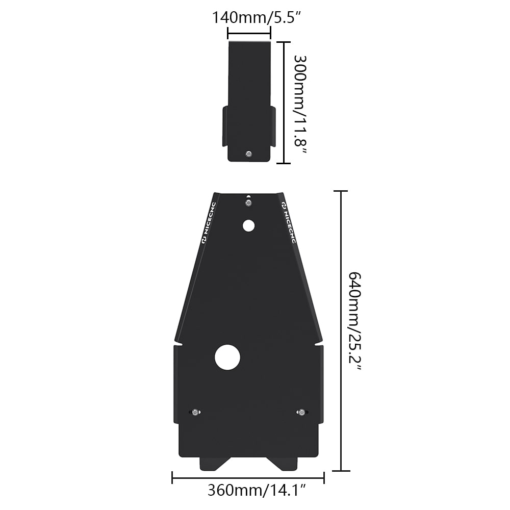NICECNC Full Chassis Skid Plate Guard For Yamaha Raptor 700 2006-2024