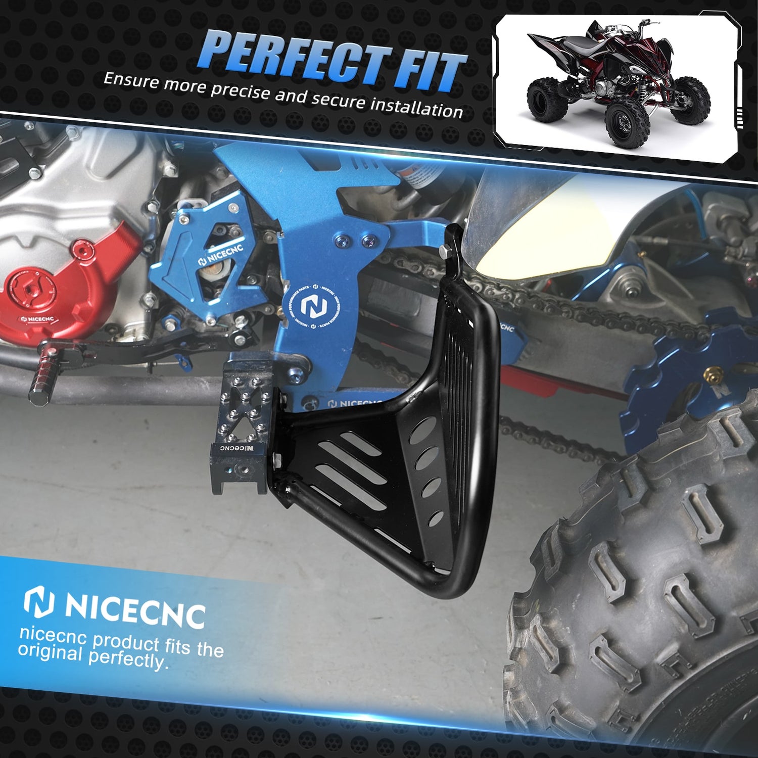 Pair Heel Guards For Yamaha Raptor 700 / 700R 20132024