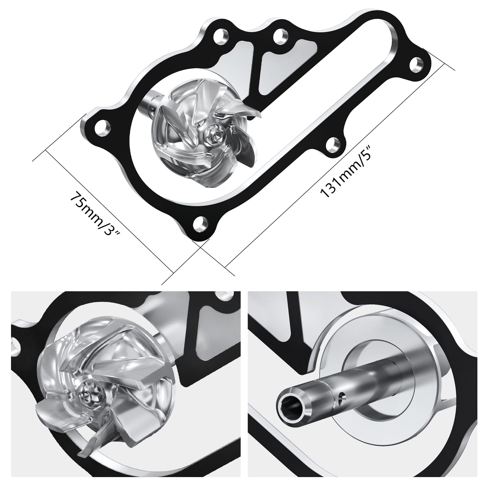 NICECNC Water Pump Inlet & Outlet Cover For Yamaha Raptor 700 YFM700R 2006-2024