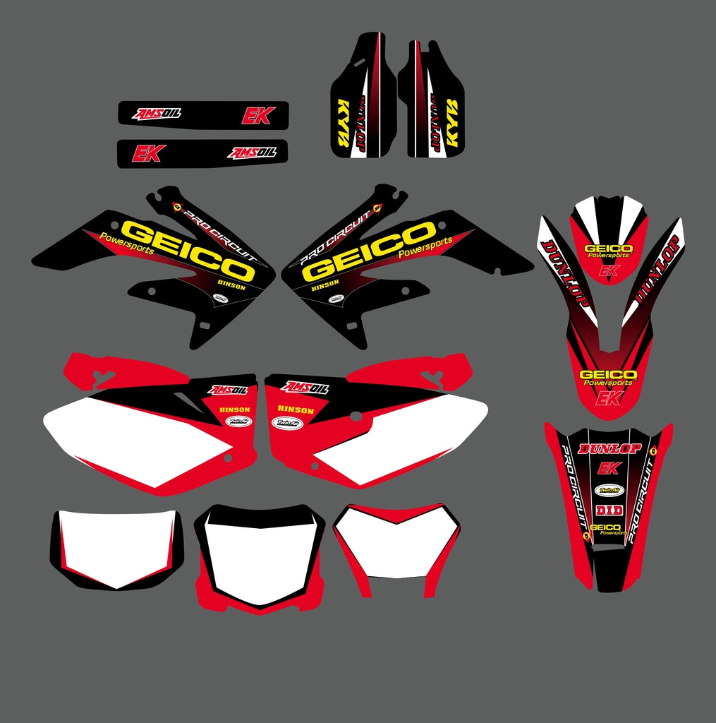 Team Graphics Backgrounds Decals Stickers For HONDA CRF250X 2004-2012