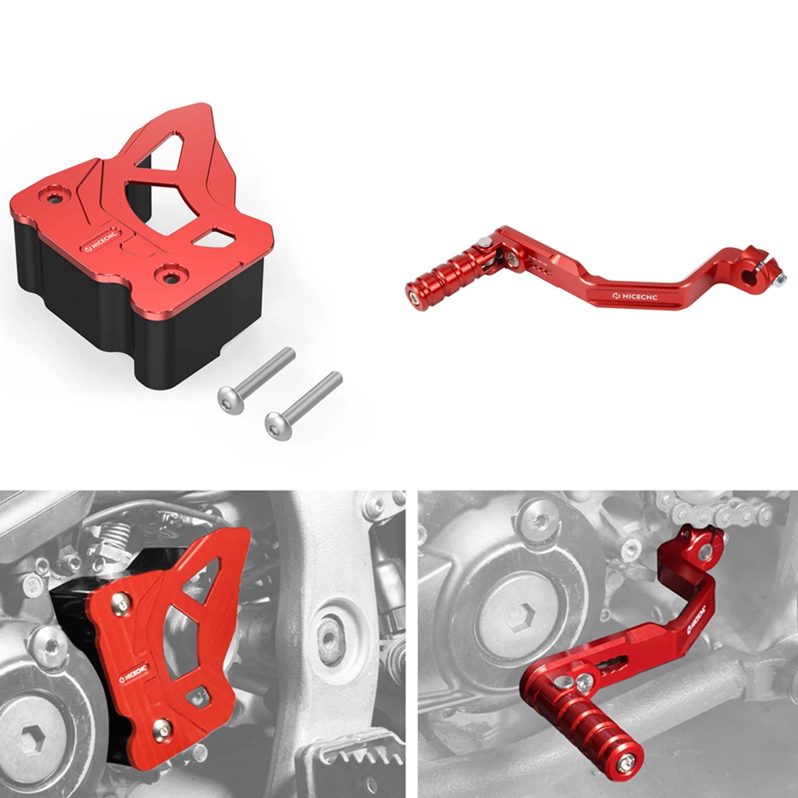 ATV Engine Case Saver Chain Guide Guard+ Folding Shift Lever For Yamaha YFZ450R