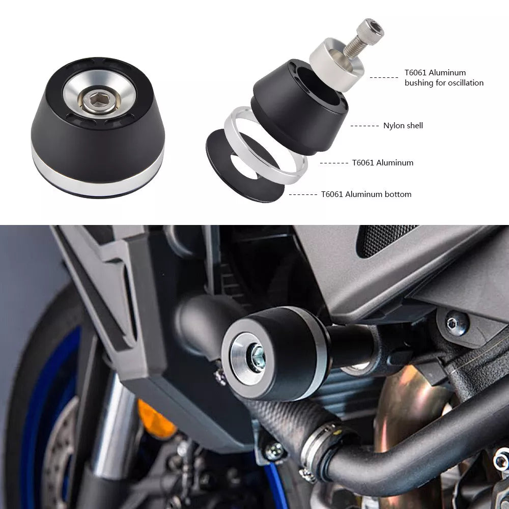 Pair Frame Slider Guard Crash Protector Aluminium For Yamaha YZF R1 2009-2015