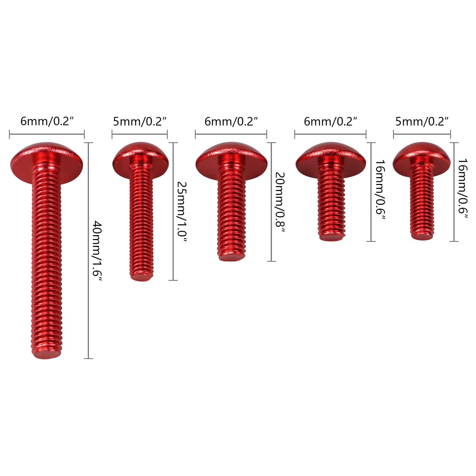 Universal Motorcycle Fairing Bolt Kit - Aluminum Bodywork Screws And Nuts, Xitomer HWFBT01