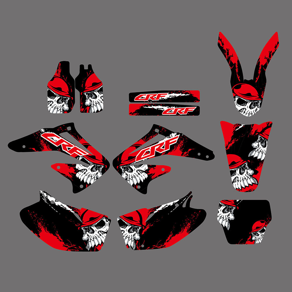 Motorcycle Graphics Background Decal Stickers for HONDA CRF450 2002-2004