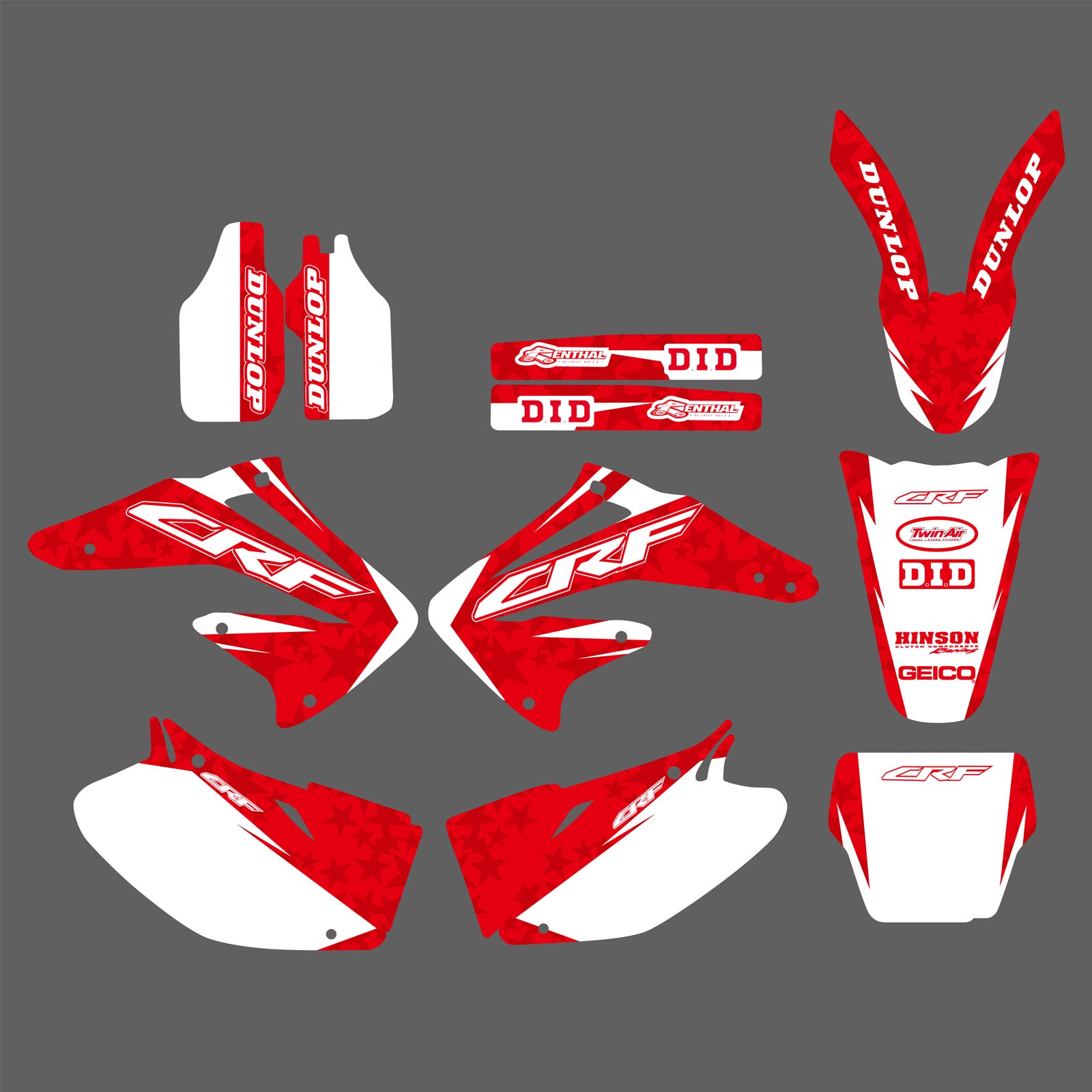 Motorcycle Graphics Background Decal Stickers for HONDA CRF450 2002-2004