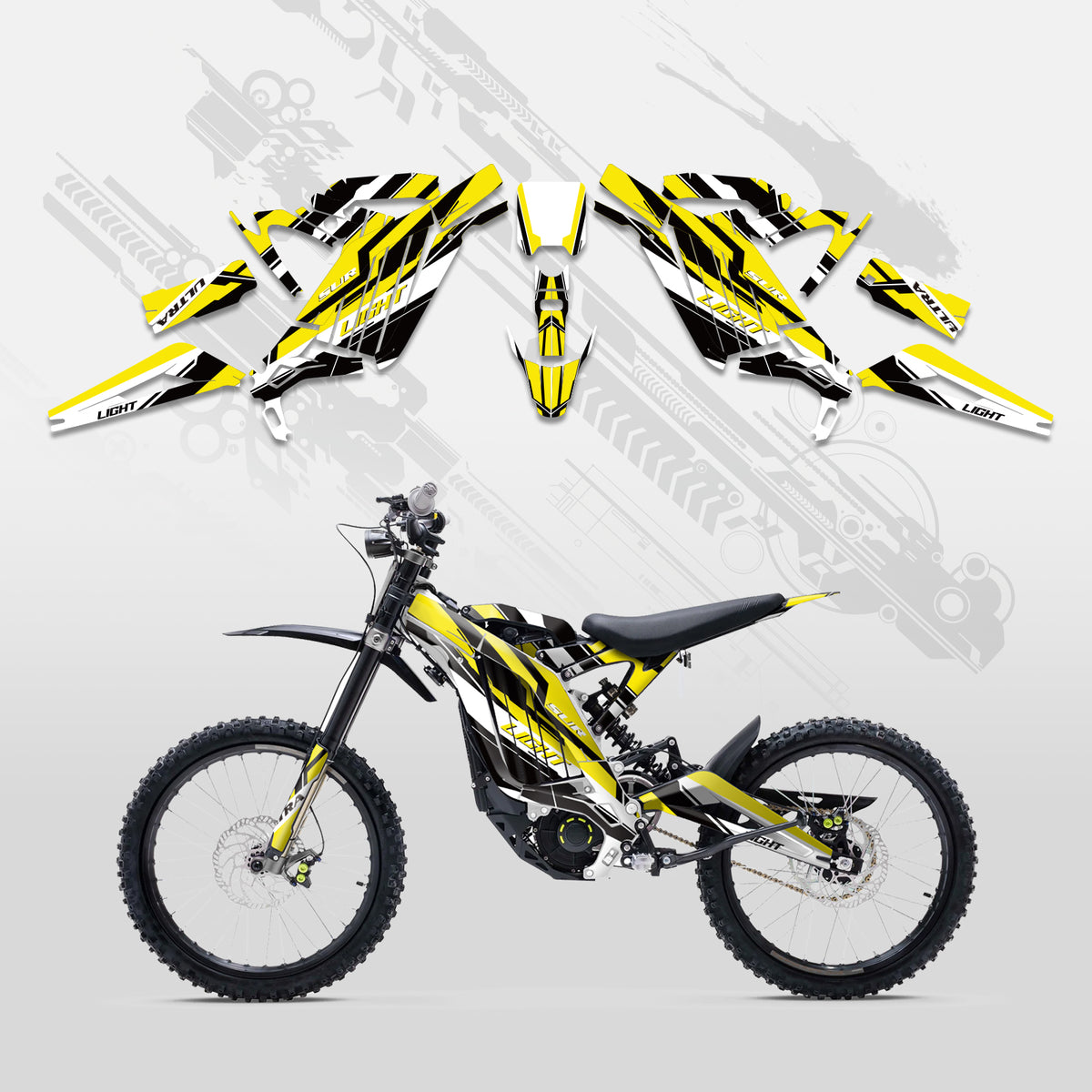 Motorcycle Full Graphics Decals Stickers Kit For Surron Light Bee X AL