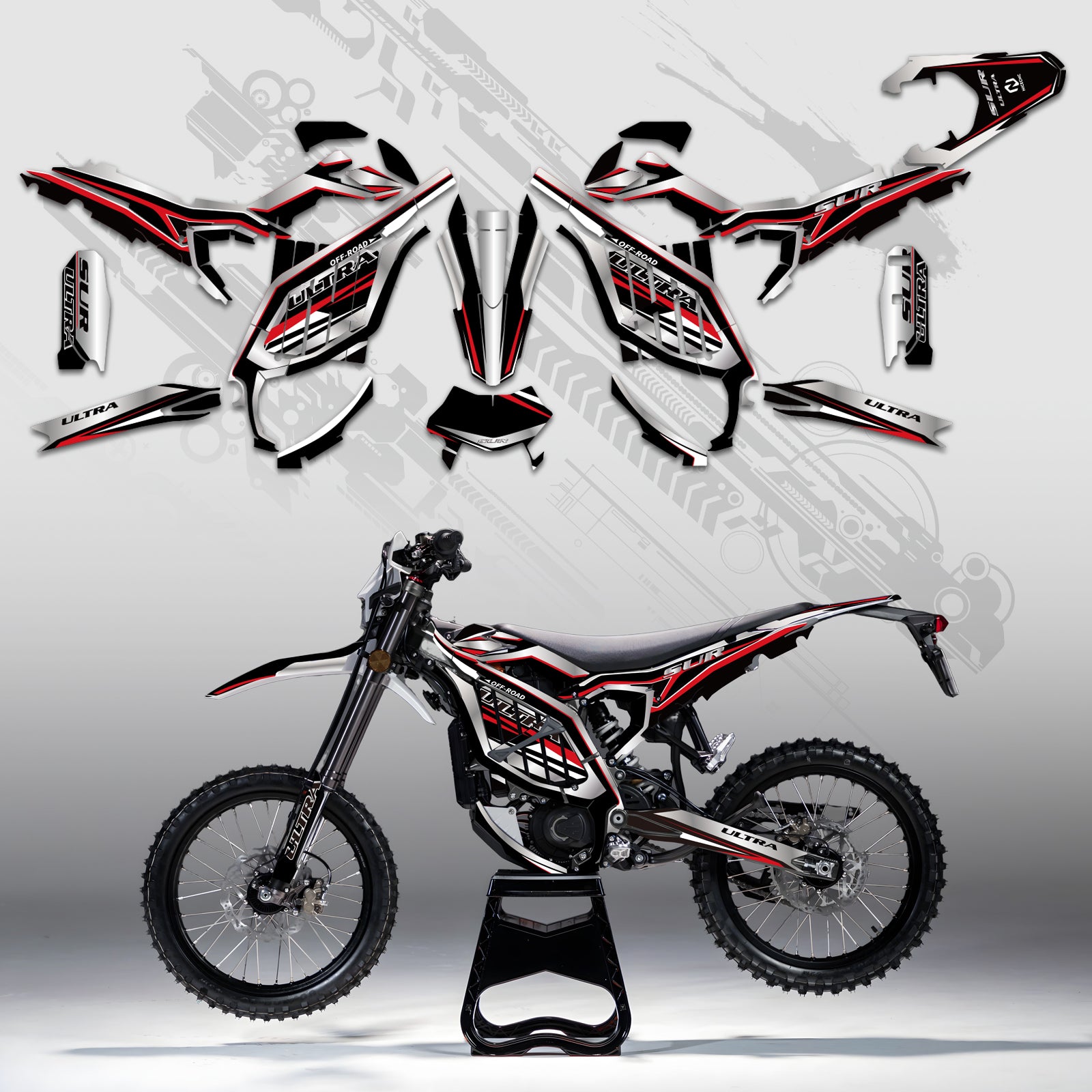 Motorcycle Full Graphics Decals Stickers Kit For Surron Ultra Bee ALL
