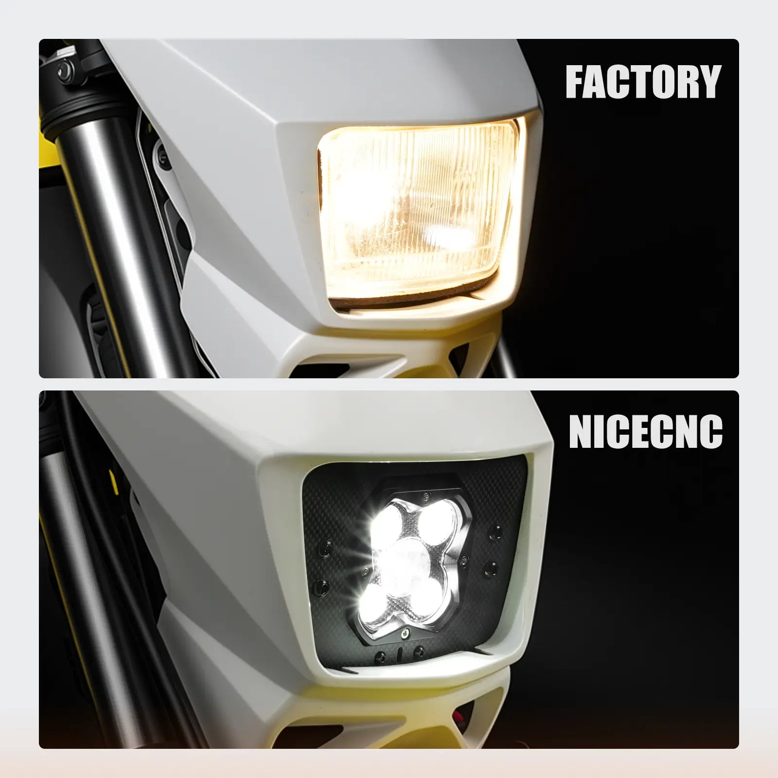 Off-Road Rally LED Headlight Kit Plug & Play For Suzuki DR650S 2001-2026