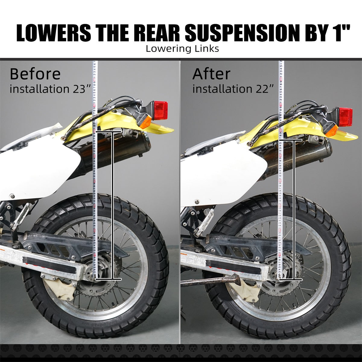 Rear Suspension 1" Lowering Link Kit For Suzuki DR650S DR650SE 1996-2024