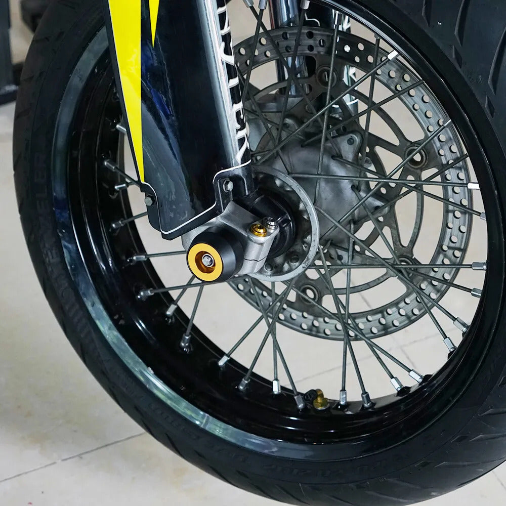 Front Rear Axle Slider Crash Pads For Suzuki DRZ400 DRZ400E DRZ400S 2000-2022