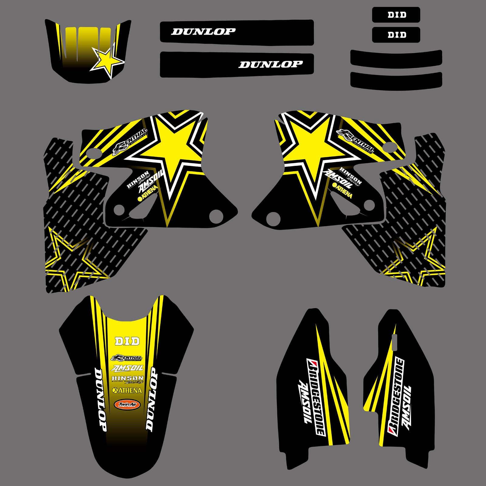 Motorcycle Team Star Graphics Decals Stickers Kit For Suzuki DRZ400SM 2000-2020