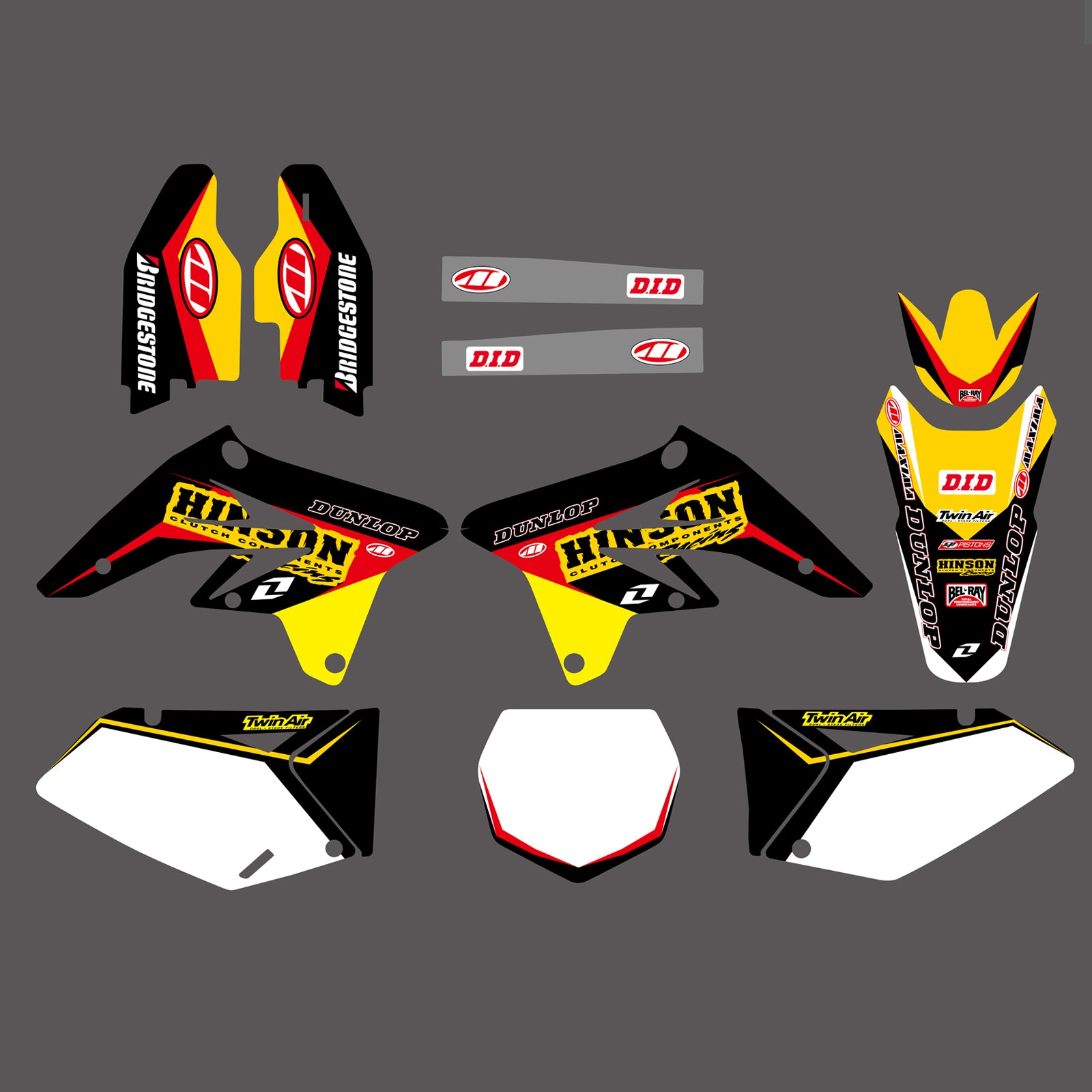 Full Graphics Background Decal Sticker Kit For SUZUKI RMZ250 2007-2009