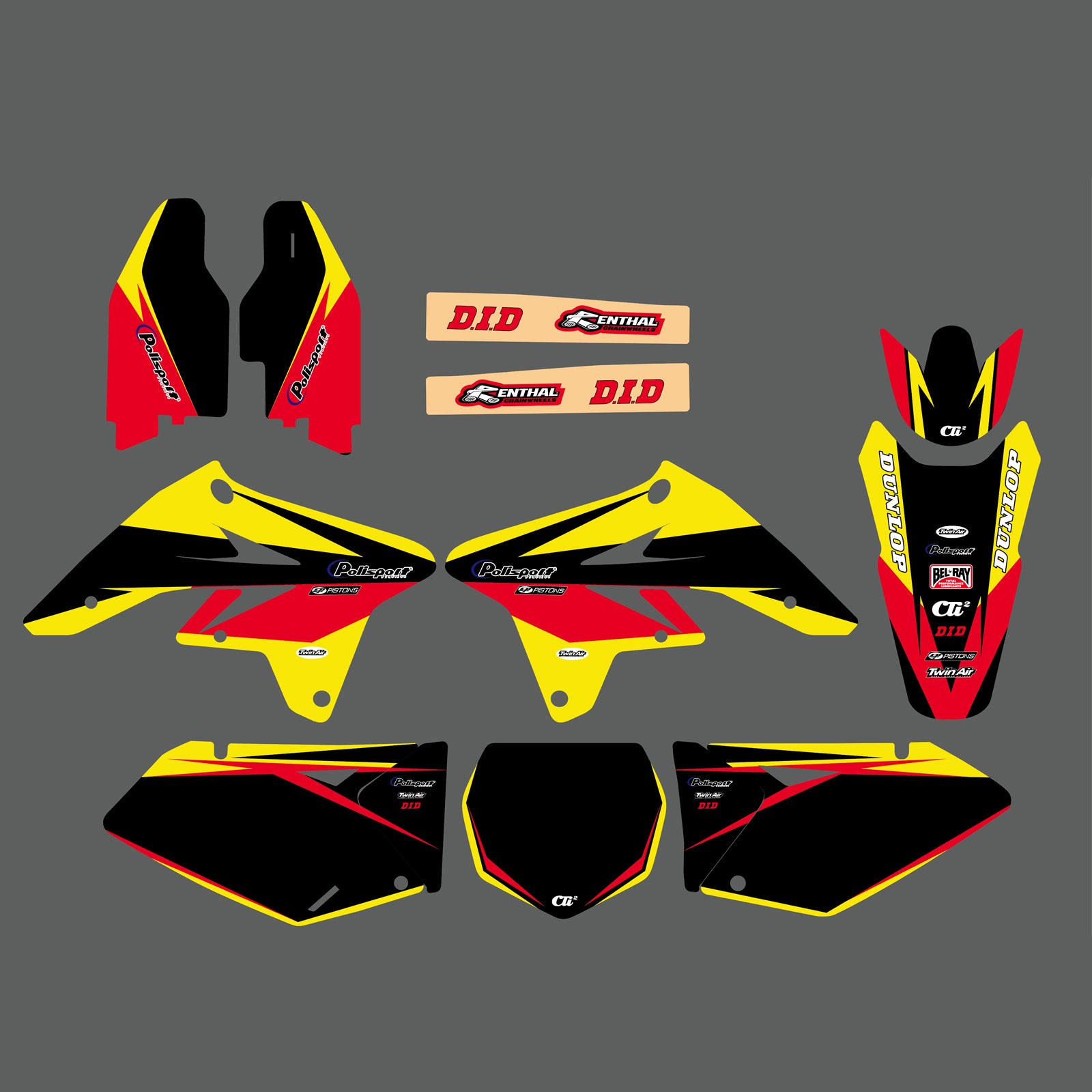 Full Graphics Background Decal Sticker Kit For SUZUKI RMZ250 2007-2009
