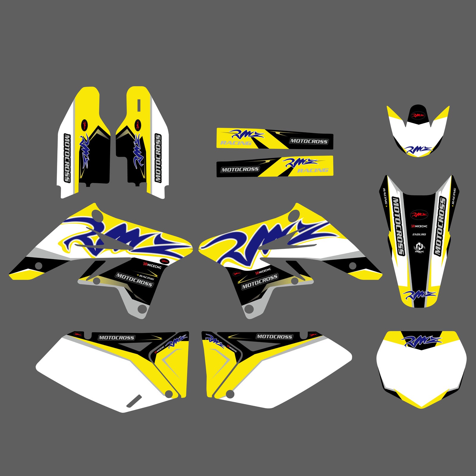 Motorcycle Team Decals Stickers Full Graphic Kit For SUZUKI	RMZ250 2007-2009