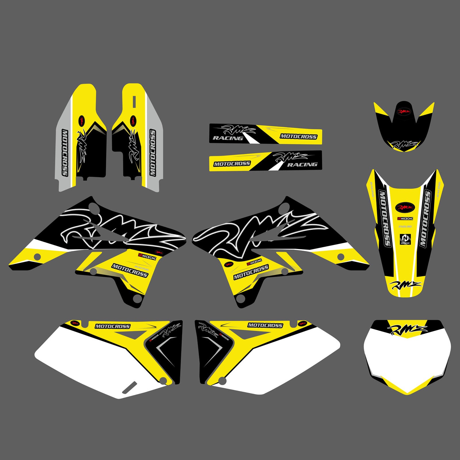 Motorcycle Team Decals Stickers Full Graphic Kit For SUZUKI	RMZ250 2007-2009