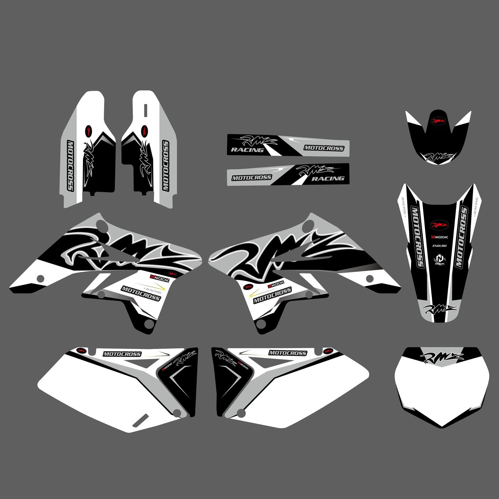 Motorcycle Team Decals Stickers Full Graphic Kit For SUZUKI	RMZ250 2007-2009