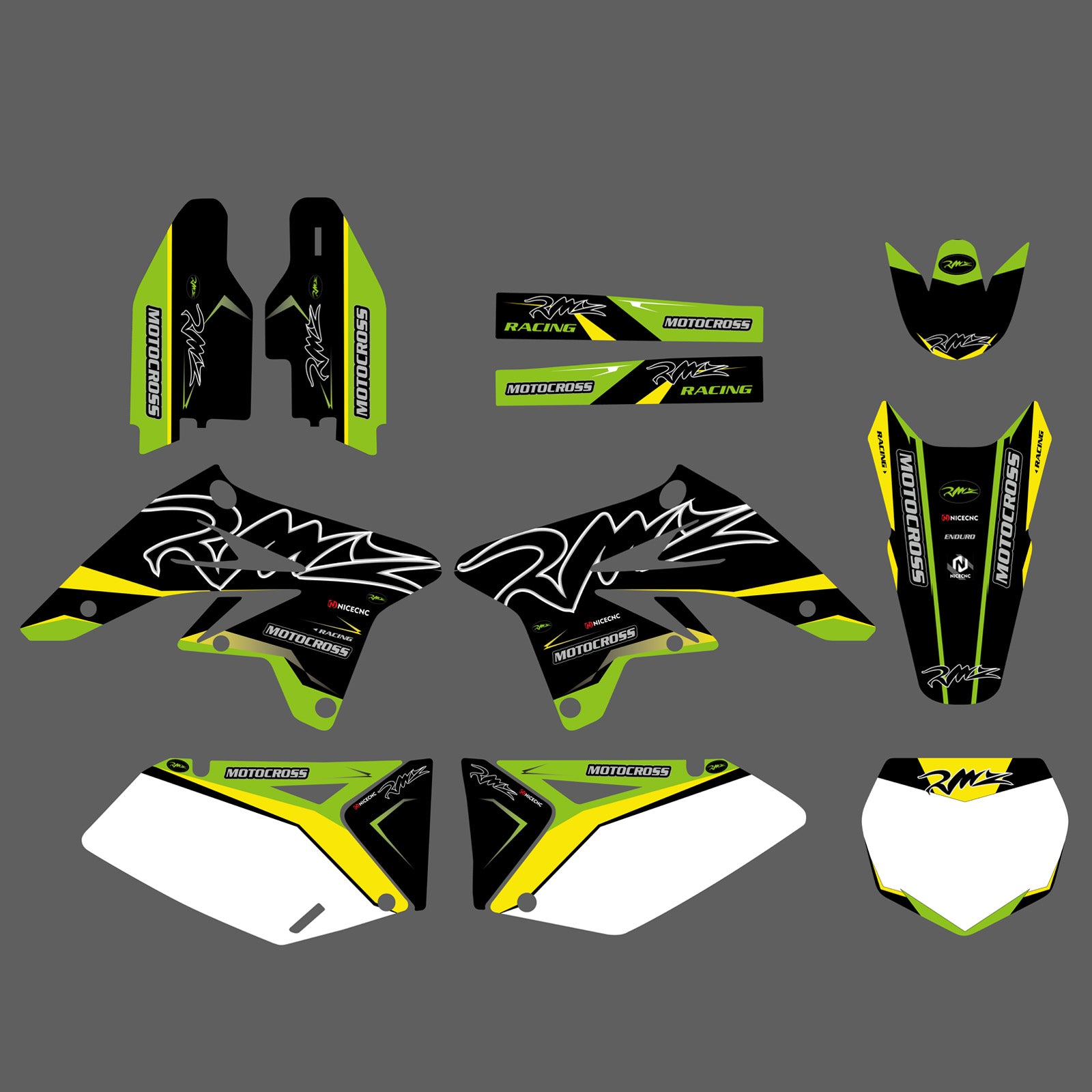Motorcycle Team Decals Stickers Full Graphic Kit For SUZUKI	RMZ250 2007-2009