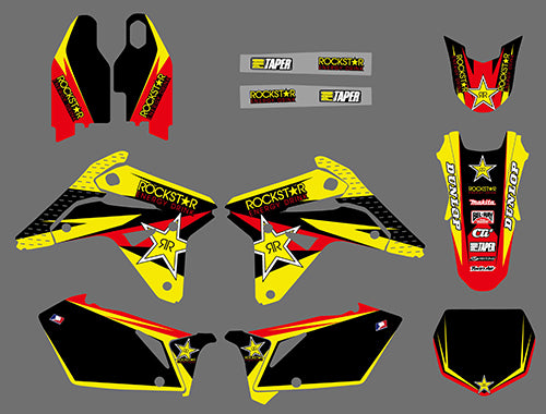 Motorcycle Team Graphics Decals Sticker Kit For Suzuki RMZ450 2007