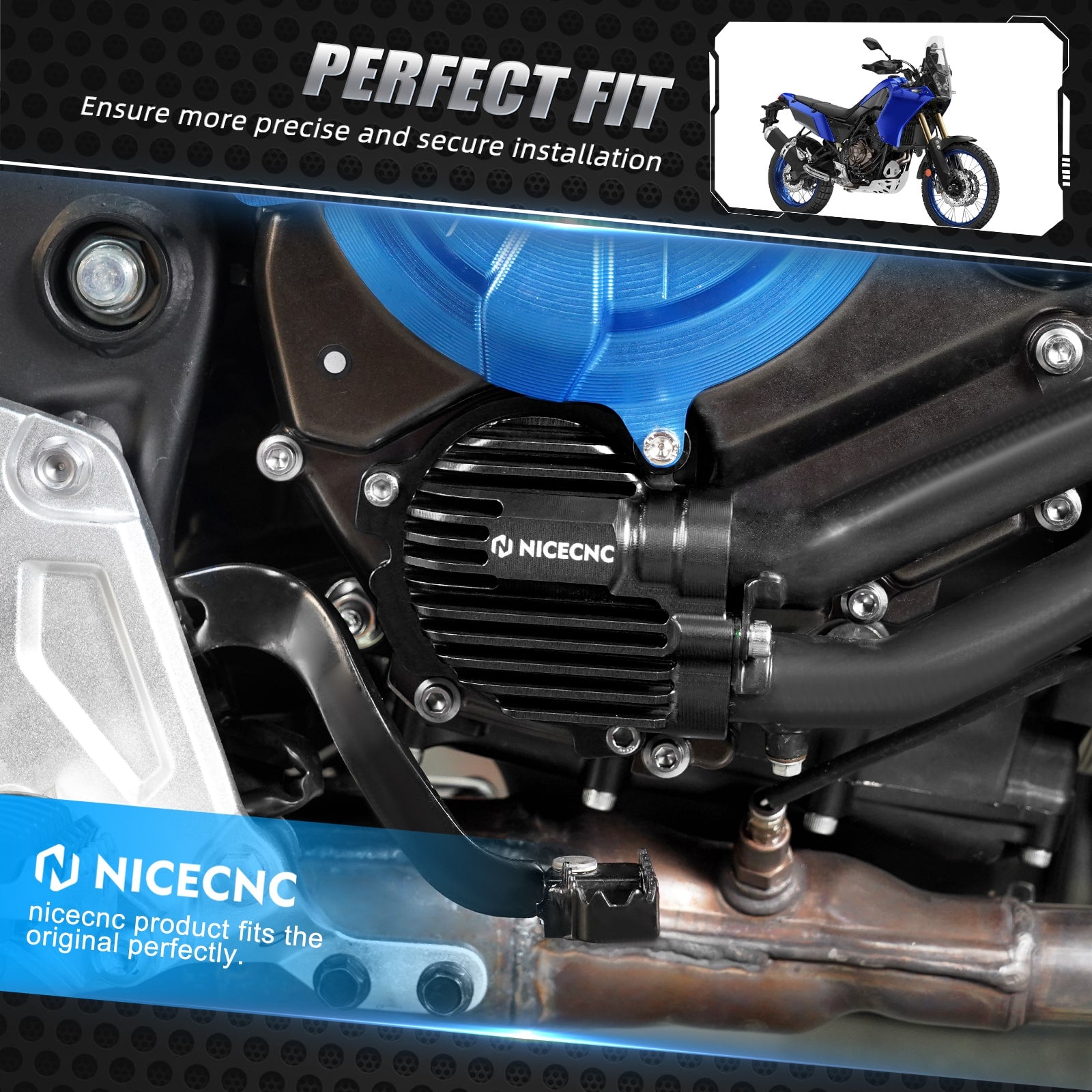 Housse De Levier De Vitesse En Aluminium CNC - Compatible Yamaha Tenere 700 / XTZ 700 (2019-2023) - Noir