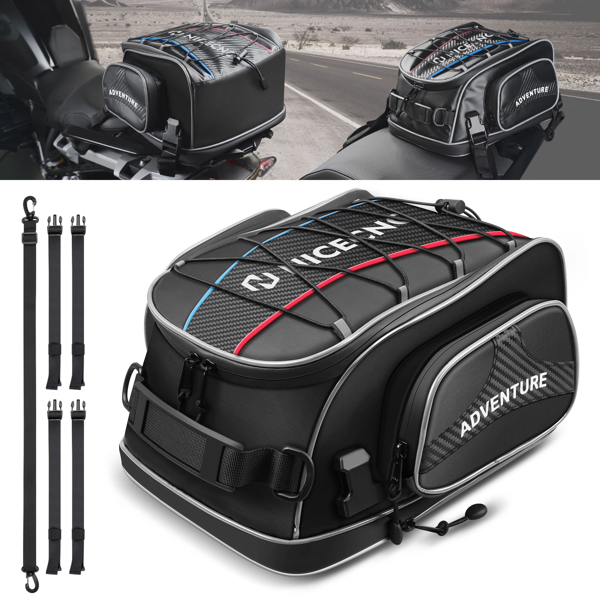 Motorcycle PVC Tail Bag For BMW R1200GS R1250GS ADV/LC F750GS F850GS ADV